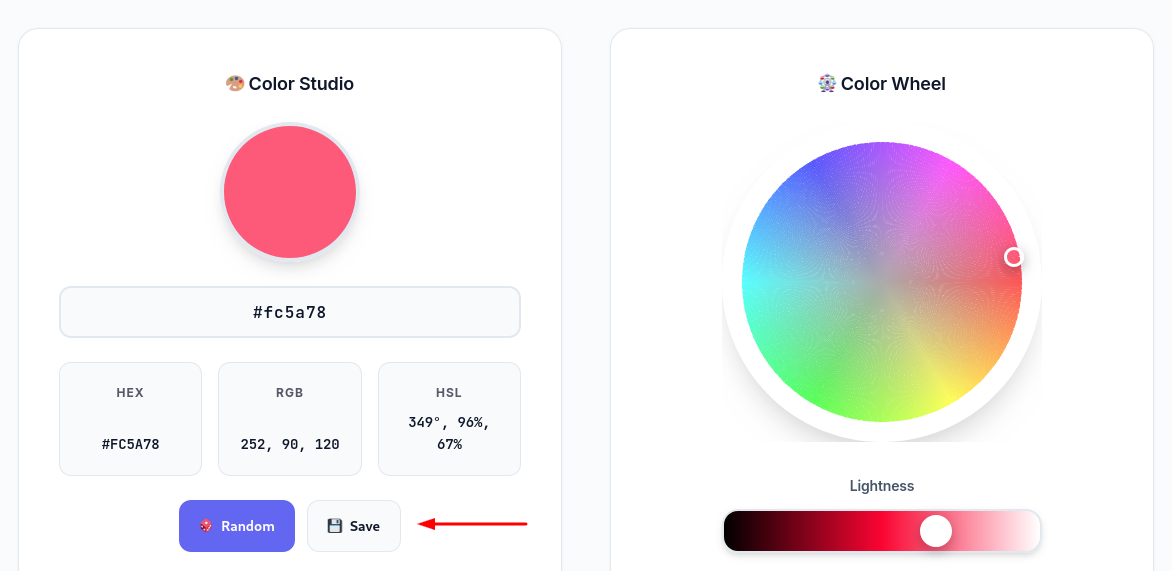 PickMyHue Save Palette